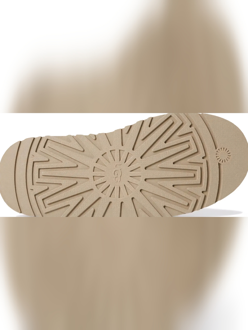 UGG Suede Bow Platform Slip-On Tazz in Sand Size 7 - Picture 3 of 11